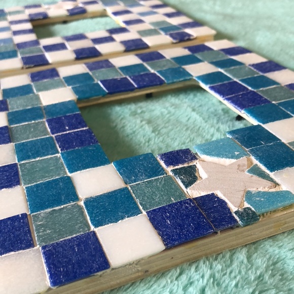 Two Handmade Ceramic Tile Picture Frames - Picture 2 of 8